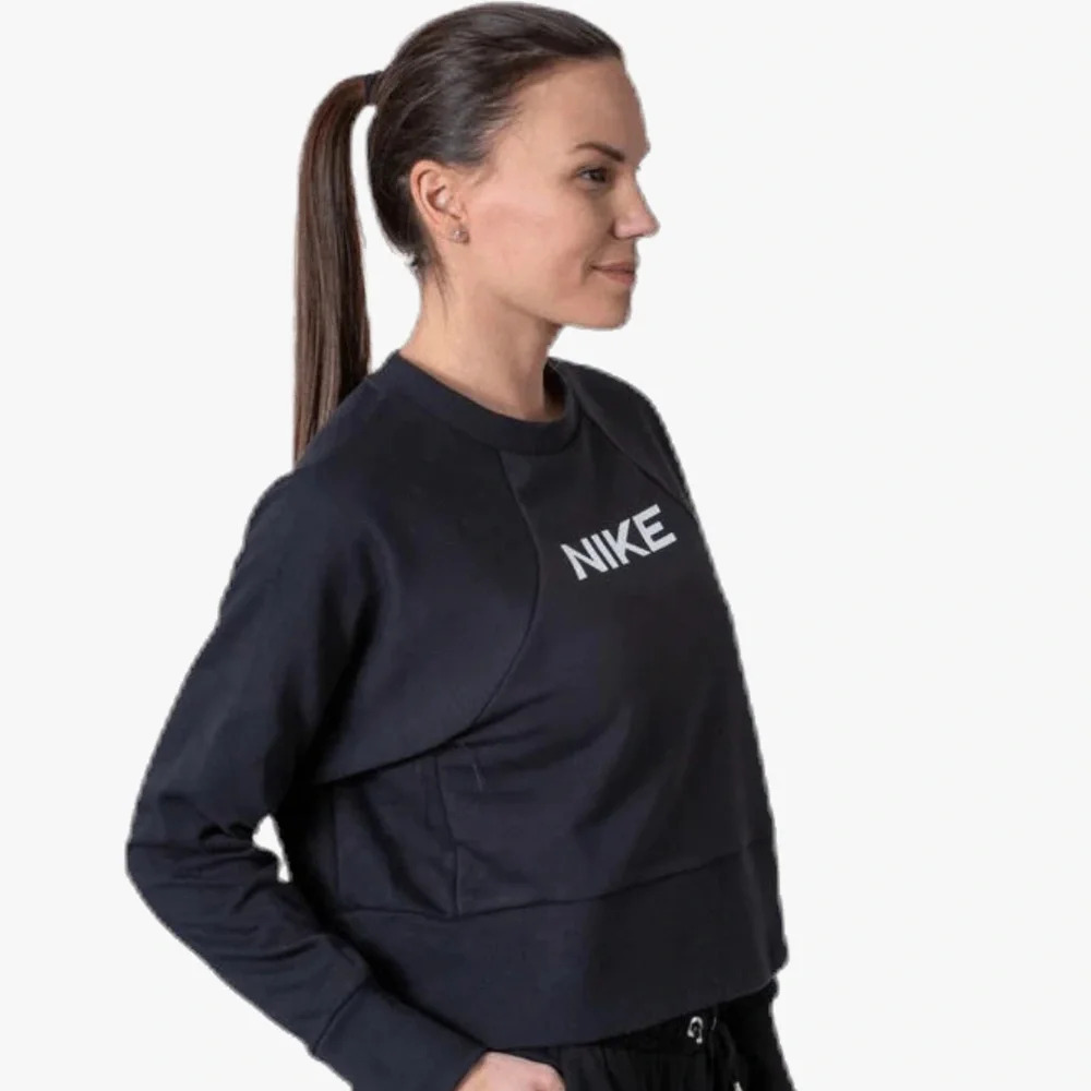 Nike Dri-fit Get Fit Crew Black Top XS - Picture 2 of 7